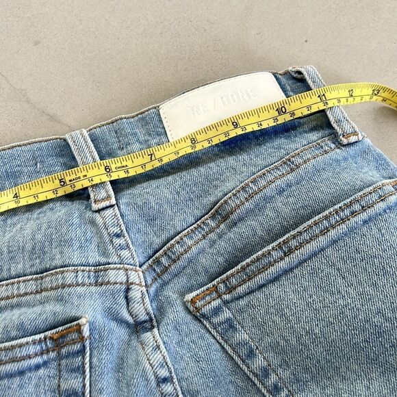 RE/DONE 90s High Rise Ankle Crop Worn Bright Blue Jeans size 25 - Picture 11 of 11